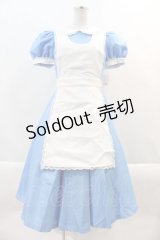 Secret Honey / Wonderland Dress (Alice in Wonderland ver.)  青Ｘ白 I-24-11-06-062-CA-OP-HD-ZI