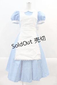 Secret Honey / Wonderland Dress (Alice in Wonderland ver.)  青Ｘ白 I-24-11-06-062-CA-OP-HD-ZI