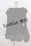 ATELIER PIERROT / Shirring princess sleeve blouse 2 黒 I-24-11-06-011-EL-BL-HD-ZI