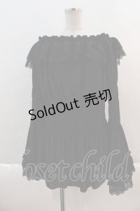 ATELIER PIERROT / Shirring princess sleeve blouse 2 黒 I-24-11-06-011-EL-BL-HD-ZI