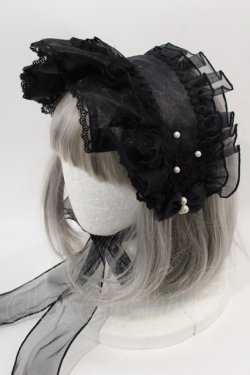 画像1: Angelic Pretty / Day Dreamブリム付きヘッドドレス  黒 I-24-11-14-085-AP-AC-HD-ZI