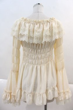 画像2: ATELIER PIERROT / Shirring princess sleeve blouse  アイボリー I-24-11-14-004-EL-BL-HD-ZI