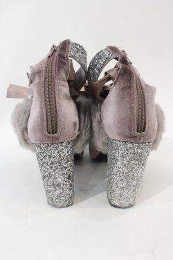 画像2: Swankiss / EV velours fur shoes 約24CM(内側採寸) ピンク I-24-11-19-063-CA-SH-HD-ZI