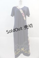 T.KUNITOMO / リメイク和柄Tシャツワンピース  ネイビー I-24-11-19-102-GO-OP-HD-ZI