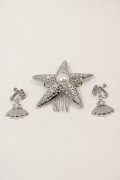 Secret Honey / Starfish Hair comb & Shell Earrings SET(Little Mermaid ver.)  シルバー I-24-11-19-045-CA-AC-HD-ZI