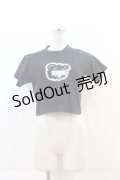 LAND by MILKBOY / RHINESTONE BEAR Tシャツ  黒Ｘ白 I-24-11-22-007-MB-TO-HD-ZT336