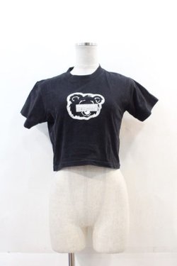 画像1: LAND by MILKBOY / RHINESTONE BEAR Tシャツ  黒Ｘ白 I-24-11-22-007-MB-TO-HD-ZI