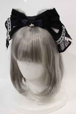 画像1: Angelic Pretty / Powder Heartカチューシャ  黒Ｘ白 I-24-11-22-101-AP-AC-HD-ZI