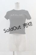 jouetie / MILK ラインストーンロゴTシャツ  黒Ｘピンク I-24-11-22-003-EL-TO-HD-ZI