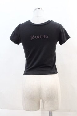 画像2: jouetie / MILK ラインストーンロゴTシャツ  黒Ｘピンク I-24-11-22-003-EL-TO-HD-ZI