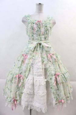 画像1: Angelic Pretty / Secret Daisy Gardenジャンパースカート  ミント I-24-11-24-051-AP-OP-HD-ZI