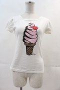 MILK / アイスクリームTシャツ  ホワイト I-24-11-24-009-ML-TS-HD-ZI