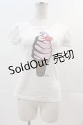 MILK / アイスクリームTシャツ  ホワイト I-24-11-24-009-ML-TS-HD-ZI