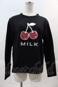 MILK / Cherry L.S. Tee  ブラック I-24-11-24-041-ML-TS-HD-ZI