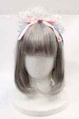 Angelic Pretty / Sweet Bakeryカフェカチューシャ  サックスＸピンクＸ白 I-24-12-01-111-AP-AC-HD-ZI