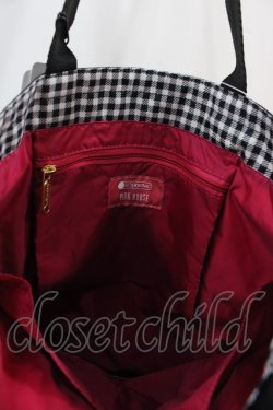 画像3: PINK HOUSE / LARGE EMERALD TOTE PH Gingham Check Rabbits  黒 I-24-12-07-108-LO-BG-HD-ZI