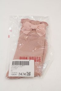 PINK HOUSE / ロゴリボンソックス  ピンク I-24-12-15-114-LO-ZA-HD-ZI