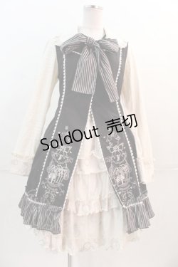 画像1: FRILL / プレゼントボックス刺繍重ね着デザインワンピース  黒Ｘ生成 I-24-12-20-077-HN-OP-HD-ZI