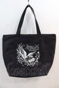 Physical Drop / Fastener Tote Bag  黒Ｘ白 I-25-01-13-052-LO-BG-HD-ZI