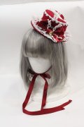 Angelic Pretty / ドレスアップRibbonミニHat  赤Ｘ白 I-25-01-18-115-AP-AC-HD-ZI