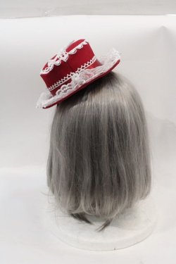 画像2: Angelic Pretty / ドレスアップRibbonミニHat  赤Ｘ白 I-25-01-18-115-AP-AC-HD-ZI