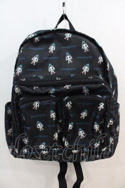 画像2: NieR Clothing / BACKPACK 【ハンギョドン×NieRちゃん】  黒Ｘ青 I-25-01-21-110-PU-BG-HD-ZI