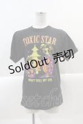 TOXIC STAR / 舞妓さんプリントTシャツ M 黒Ｘ黄色Ｘオレンジ I-25-02-04-080-PU-TO-HD-ZI