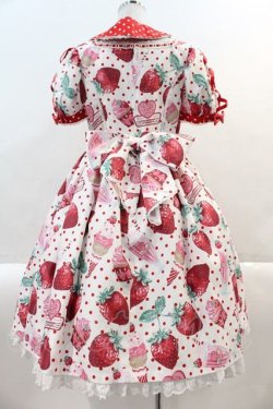 画像2: Angelic Pretty / Fresh Strawberry Dinerワンピース  赤 I-25-02-09-044-AP-OP-HD-ZI