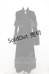 Victorian maiden / ベルベットケープ付ロングコート  クロ O-23-10-25-042-CL-CO-IG-OS