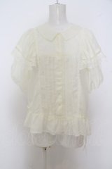 Maison de minette / Cape frill blouse  アイボリー O-23-10-27-013-LO-BL-IG-ZT347