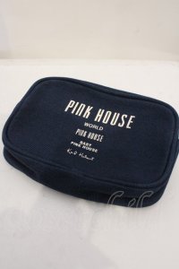 PINK HOUSE / ロゴキャンバスポーチ  ネイビー O-23-11-06-028-LO-ZA-IG-ZT308