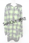 NieR Clothing / クロスpt CHECKERED パーカー  ライトグリーン O-23-12-28-009-PU-TO-IG-ZT367