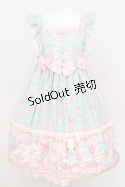 画像1: Angelic Pretty / MELODY TOYSハイウエストジャンパースカート  ミント O-24-03-15-013-AP-OP-OW-OS