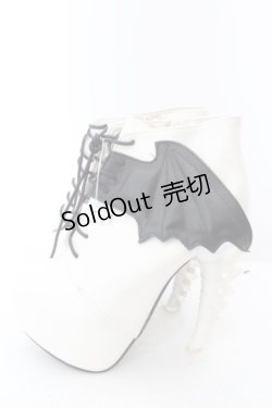 画像2: Show Story / Bat Wing Platform Ankle boots 36  O-24-04-28-1132-LO-SH-IG-ZT273