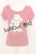 Ank Rouge / プードルプリントTシャツ M アカ O-24-05-28-075-CA-TO-OW-OS