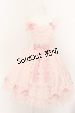 画像1: Angelic Pretty / バラのお嬢様ジャンパースカート  ピンク O-24-05-28-011-AP-OP-OW-OS