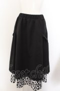 NieR Clothing / 裾柄ロングスカート  ブラック O-24-05-30-1165-PU-SK-YM-OS