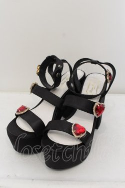 画像1: Rose Marie seoir / Triple Heart Sandal L クロ O-24-05-31-006-EL-SH-IG-ZT423