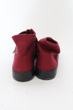 画像3: NieR Clothing / UNISEX DARK REDハイカットスニーカー 36 ワイン O-24-06-13-075-PU-SH-IG-ZT423