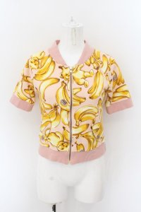 MILK / Banana BOYトップス  ピンクベース O-24-06-17-085-ML-TO-OW-OS