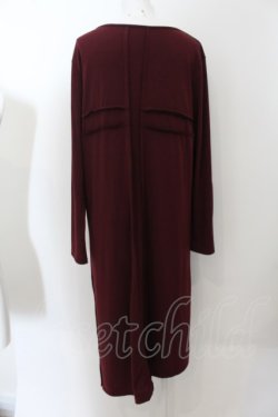 画像2: h.NAOTO / Side Slit Cross Long Dress　ワンピース  ワイン O-24-06-29-044-HN-OP-OW-OS