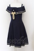 Victorian maiden / ブレードラインケープ付きドレス  ネイビー O-24-06-30-036-CL-OP-IG-OS
