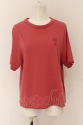 Jane Marple Dans Le Saｌon / Soft t-cloth logo embroidery T-shirt M ピンク O-24-06-30-099-JM-TS-IG-OS