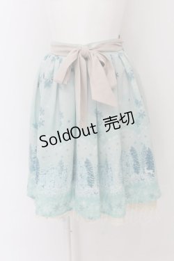 画像1: axes femme POETIQUE / 刺繍入り雪柄ミドルスカート M ミントグリーン O-24-07-03-054-AX-SK-OW-OS