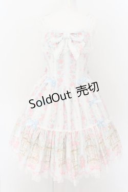 画像1: Angelic Pretty / 小鳥たちのシンフォニアジャンパースカート  サックス O-24-07-06-003-AP-OP-OW-OS