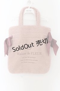 Maison de FLEUR / ボアダブルリボントートバッグ  ピンク O-24-07-08-037-LO-BG-SZ-ZT250