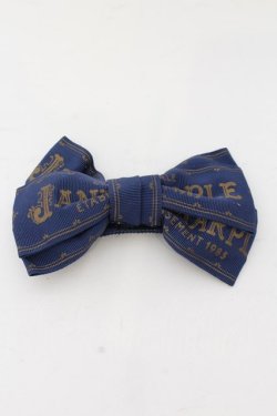 画像1: Jane Marple / Logo Ribbon Hair Corsage  ブルー O-24-07-08-052-JM-AC-IG-ZT006