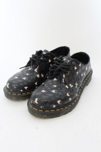 Dr.Martens （Getta Grip） / HEARTS 3ホールシューズ UK3 ブラック×マルチ O-24-07-08-058-PU-SH-OW-ZT087