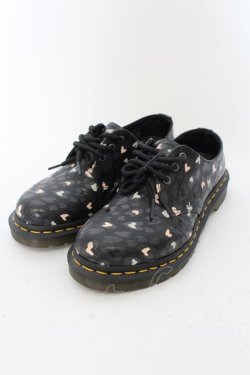 画像1: Dr.Martens （Getta Grip） / HEARTS 3ホールシューズ UK3 ブラック×マルチ O-24-07-08-058-PU-SH-OW-ZT087