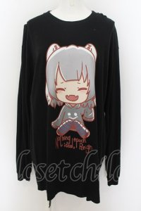 NieR Clothing / 擬人化NIERちゃんカットソー XL ブラック O-24-07-08-1004-PU-TO-IG-ZI